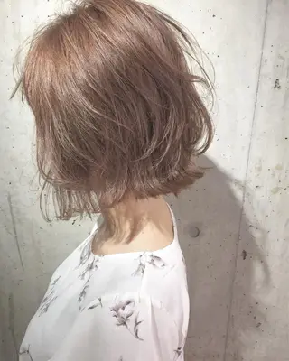 ショート カラー パーマ ヘアアレンジ メンズ キッズ ネイル マツエク・マツパ 韓国風×透明感カラー 髪質改善オタベシンヤのヘアスタイル