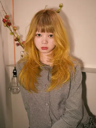 ロング カラー 中島 祐希のヘアスタイル