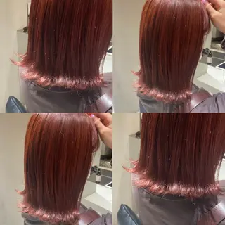 ミディアム カラー カジュアルを女っぽく 𝗮𝘆𝗮𝗰𝗼のヘアスタイル