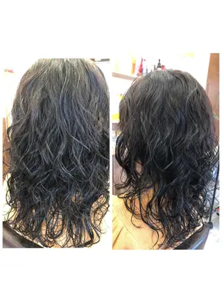 ロング パーマ 青木 恵のヘアスタイル