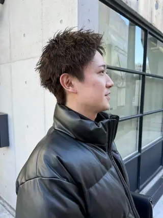 ショート パーマ メンズ METS CRAFT HAIR所属・原宿メンズ/パーマ/ フェード/REOのヘアスタイル