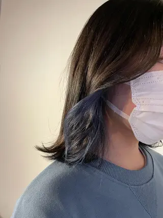 ミディアム カラー ヘアアレンジ マツエク・マツパ 透明感カラー/推しカ ラー☁️JURAのヘアスタイル