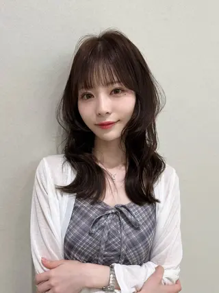 ミディアム カラー COA GINZA 空也/前髪/顔まわりのヘアスタイル