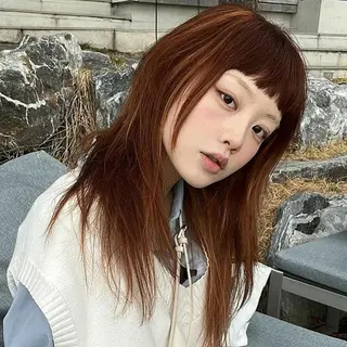 カラー 莉乃/縮毛矯正/髪質 改善/艶カラーのヘアスタイル