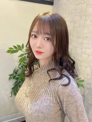 セミロング 🍭透明感カラー 志賀拓海🍬🌈のヘアスタイル