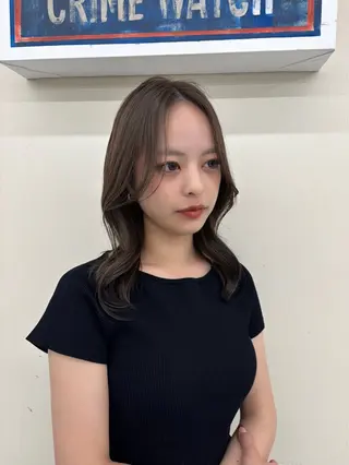 ミディアム レイヤーカット/髪質 改善/momo🎀のヘアスタイル