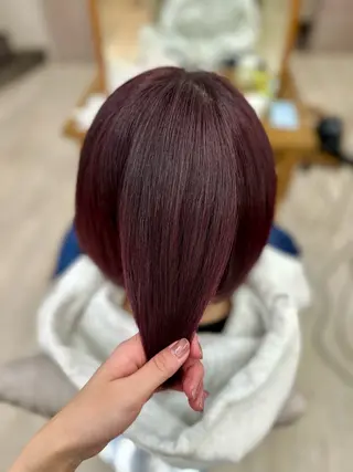 ミディアム カラー 艶髪✨️増田 梨都のヘアスタイル