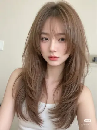 ロング 馬場 彩のヘアスタイル