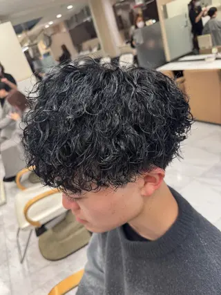 ショート パーマ ヘアアレンジ メンズ 目黒 碧人のヘアスタイル