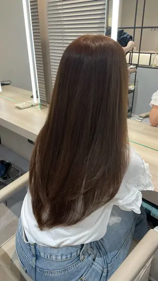 ロング MIMA / 名駅/グレージュのヘアスタイル