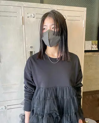 ミディアム カラー パーマ/レイヤー 岩山丈一郎のヘアスタイル