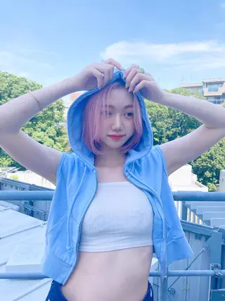 ミディアム MiRI💜地毛級 エクステ✖似合わせ技のヘアスタイル