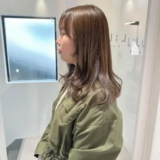 ミディアム カラー お洒落パーマ/ 艶カラー/michiのヘアスタイル