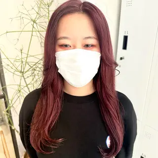 セミロング カラー デザインカラー/パー マ🦖外岡咲希🦖のヘアスタイル