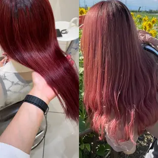 ロング カラー 💖大人韓国ヘア💖 韓国艶カラー【銀座】のヘアスタイル