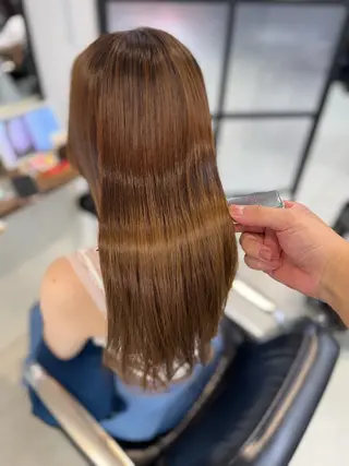 セミロング カラー 湘南パーマ髪質改善 職人　HIROKIのヘアスタイル