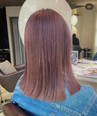 セミロング カラー Queen's gate 昭和Palace所属・🩵 青木萌華 🩵 髪質改善・髪色改善のヘアスタイル