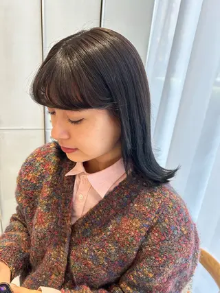 セミロング カラー 風香🪼レイヤー カット/艶カラーのヘアスタイル