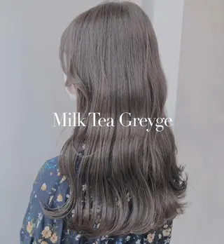 ミディアム カラー パーマ ヘアアレンジ ネイル マツエク・マツパ 韓国レイヤー🕊️ 柔らかベージュ🧸のヘアスタイル