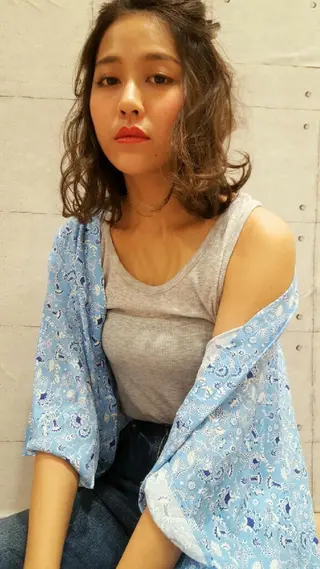 ミディアム カラー ヘアアレンジ 秋山 幸太のヘアスタイル