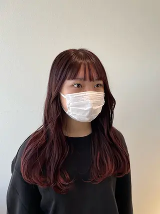 ロング カラー 木村 架音のヘアスタイル