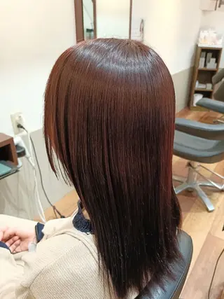 セミロング パーマ MOLLA 浅香山店所属・谷口ゆめ/縮毛矯正/ カット/美眉ワックスのヘアスタイル