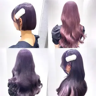 ロング カラー ヘアアレンジ 𝘳𝘺𝘰𝘬𝘢 髪質改善／ブリーチのヘアスタイル