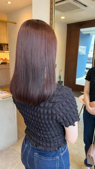 セミロング カラー letterby novel  はるみのヘアスタイル