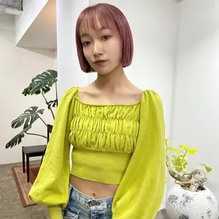 ショート カラー ハイトーン/心斎橋/ honomiのヘアスタイル