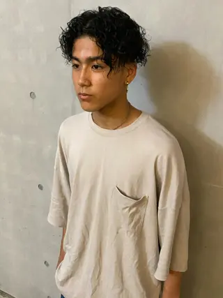 ショート カラー パーマ ヘアアレンジ メンズ キッズ ネイル マツエク・マツパ 中元 淳のヘアスタイル