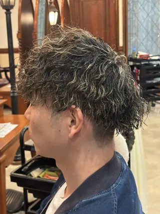ショート カラー パーマ メンズ おしゃれ泥棒 石原メンズ特化美容師のヘアスタイル
