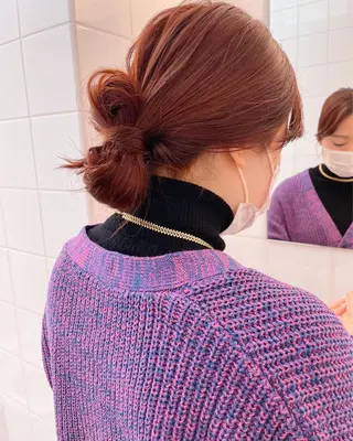 ミディアム カラー パーマ ヘアアレンジ 💖美髪矯正💖 辻未侑のヘアスタイル