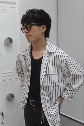 ショート パーマ メンズ fifth天神メンズ パーマ職人/山口皓大のヘアスタイル