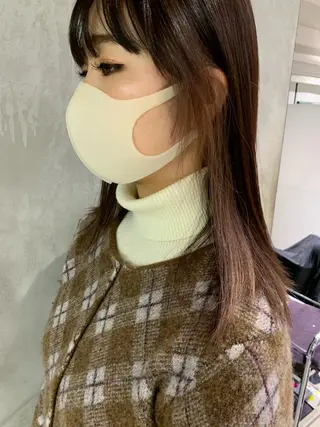 セミロング カラー ヘアアレンジ 艶ハイトーン/ヘア アレンジAYAKAのヘアスタイル