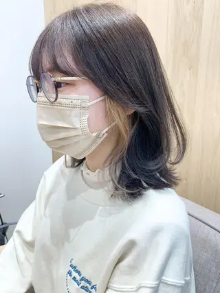 ミディアム カラー ヘアアレンジ yuka .のヘアスタイル