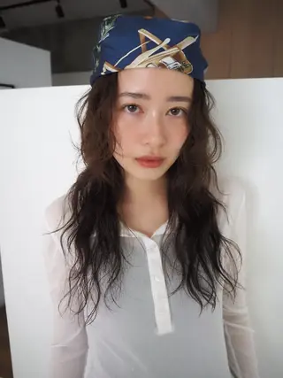 ロング カラー パーマ くすみカラー/ パーマ/ろーれんのヘアスタイル