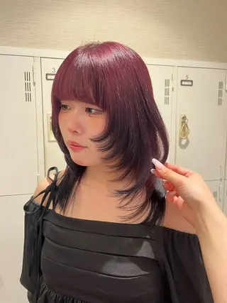 セミロング カラー EIGHTyokosuka所属・ハイトーン 🦋🎶LENのヘアスタイル