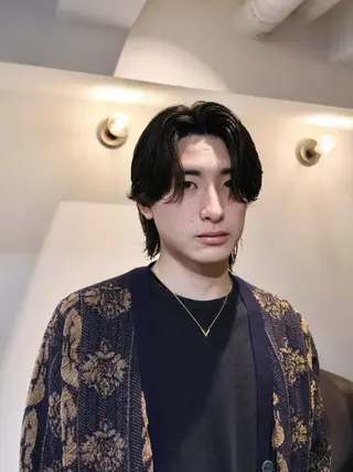 パーマ メンズ 心櫻/メンズパーマ/ ニュアンス/フェザーのヘアスタイル