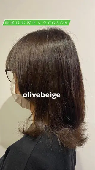 ミディアム カラー レディースカット/大 船/サイトウアレンのヘアスタイル