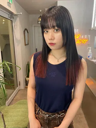 ロング カラー ヘアアレンジ XENA表参道 MIKUのヘアスタイル