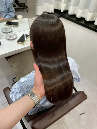 セミロング 髪質改善/縮毛矯正 梅田茶屋町/西尾祐作のヘアスタイル