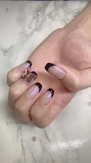 ネイル はな💎ネイル ワンホン、長さ出しのネイルデザイン