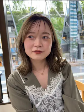 ミディアム 可愛いを仕込む🩰 透明感ヘア／海琴のヘアスタイル