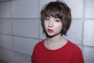 ショート カラー パーマ Lolonois池田 代表 鍜治本颯太のヘアスタイル