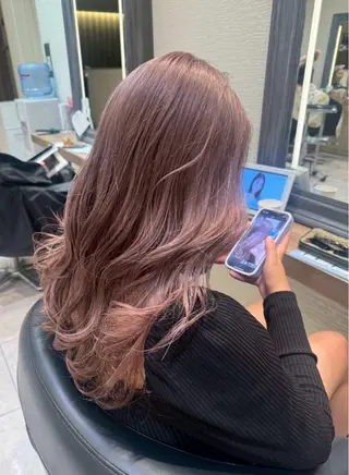 ロング カラー 暖色カラー💞🎀 ゆいのヘアスタイル