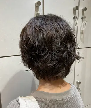 ショート カラー パーマ ボブ/ショート/金田 夏葵のヘアスタイル