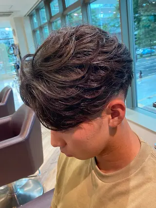 メンズ メンズ特化/フェザー /パーマ/伊勢元のヘアスタイル