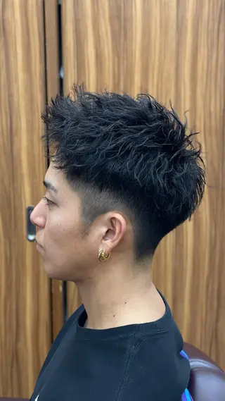 ショート パーマ メンズ メンズパーマ 赤司 泰樹のヘアスタイル