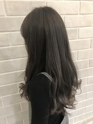 セミロング カラー パーマ 艶髪カラー&ウルフ フルカワ ヒロズミのヘアスタイル