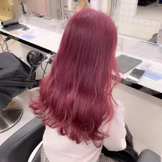 ロング カラー メンズ 💗愛され暖色💗 ピンク/レッド💗のヘアスタイル